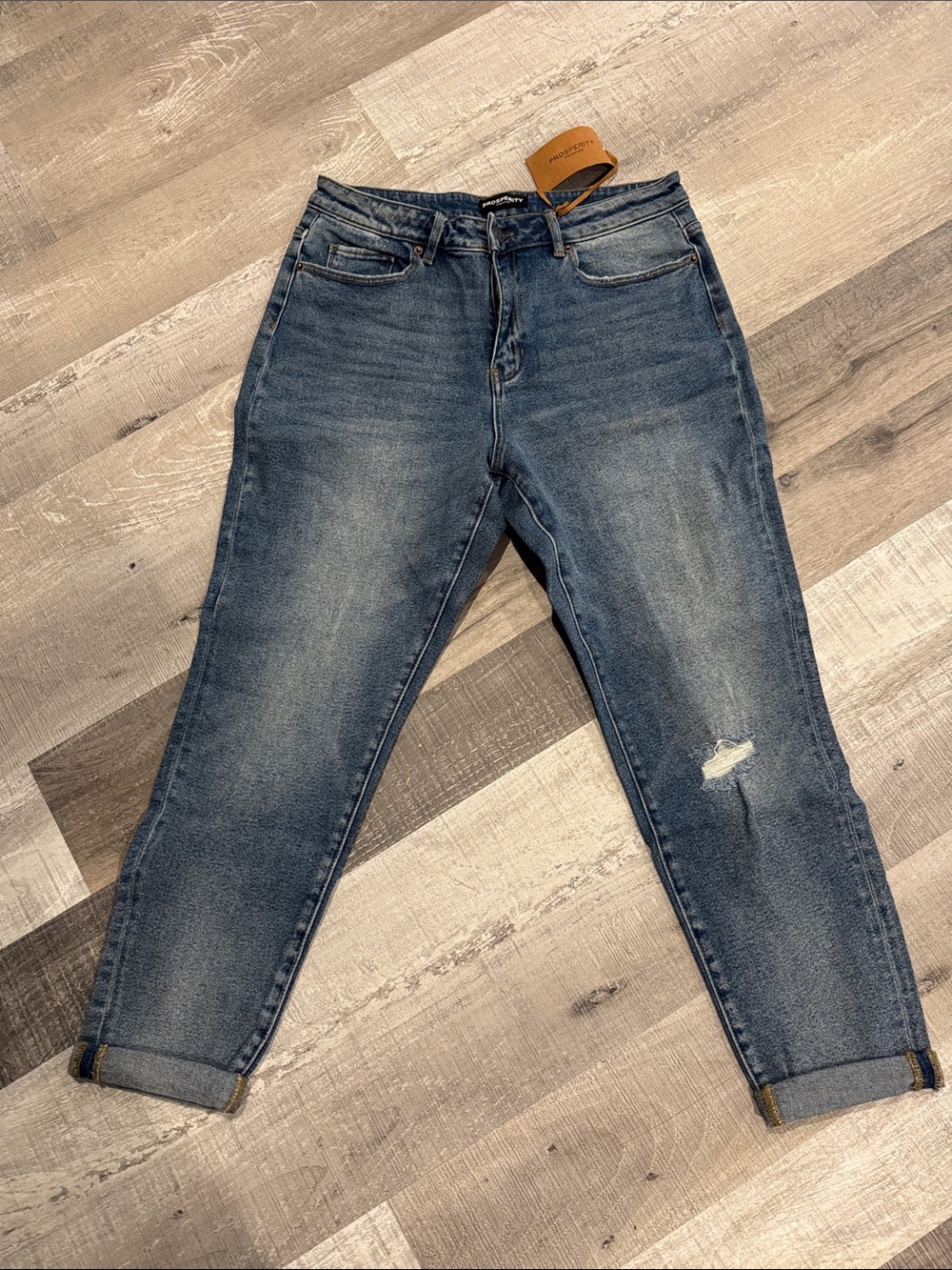 NWT Prosperity Women’s Blue Distressed High-Rise Jeans